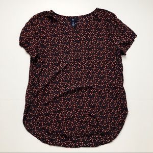 Blue and coral heart patterned shirt from GAP.